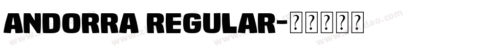 Andorra Regular字体转换
